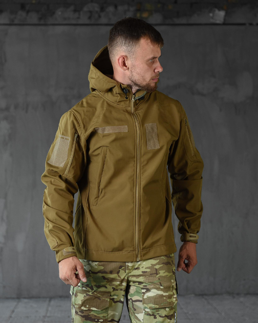 Тактическая демисезонная куртка SoftShell XL койот (83824) - изображение 2