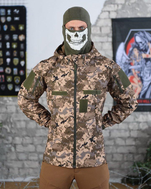 Тактична демісезонна куртка SoftShell XL піксель (88489) - зображення 1