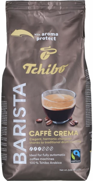 Kawa ziarnista Tchibo Barista Caffe Crema 1 kg (4046234928808) - obraz 1