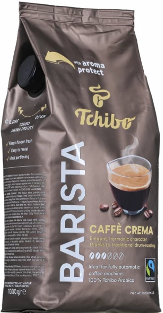 Kawa ziarnista Tchibo Barista Caffe Crema 1 kg (4046234928808) - obraz 2