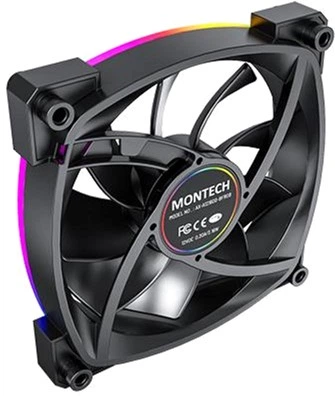 Zestaw wentylatorów Montech AX120 PWM 3 in 1 Black - obraz 5