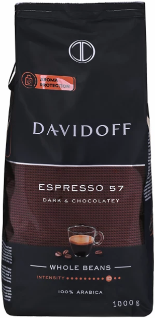 Kawa ziarnista Davidoff Espresso 57 1 kg (4061445250081) - obraz 1