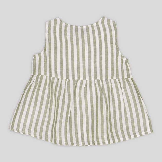 Детская льняная блузка для девочки Chicco 66596-063 116 см Хаки (8059609915965) 
