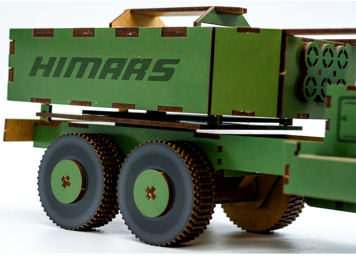 3Д пазл-конструктор дерев'яний PuzzleOK Himars 41 x 13 x 15.5 см 152 деталі (4821993006376) - зображення 2