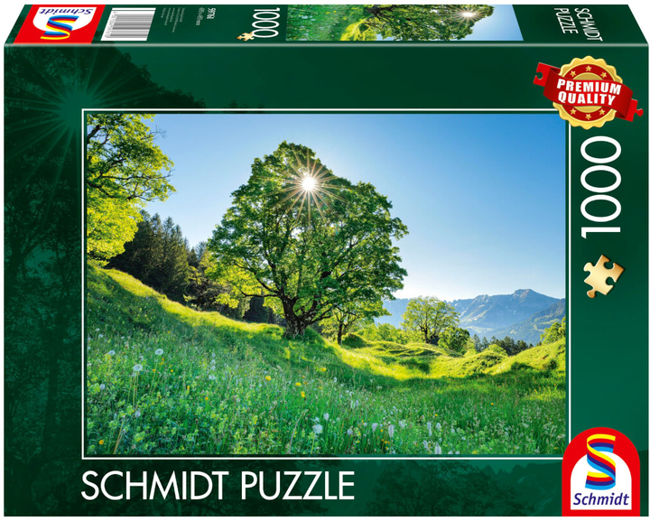 Puzzle Schmidt Góra Ahorn Szwajcaria 69.3 x 49.3 cm 1000 elementów (4001504597610) - obraz 1