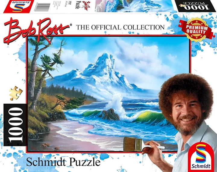 Puzzle Schmidt Bob Ross Góra nad morzem 69 x 49 cm 1000 elementów (4001504575373) - obraz 1