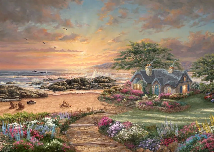 Puzzle Schmidt Thomas Kinkade Dom nad morzem 69 x 49 cm 1000 elementów (4001504573683) - obraz 2