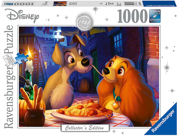 Пазл Ravensburger Walt Disney Закохана дворняжка 70 x 50 см 1000 деталей (4005556139729) - зображення 1