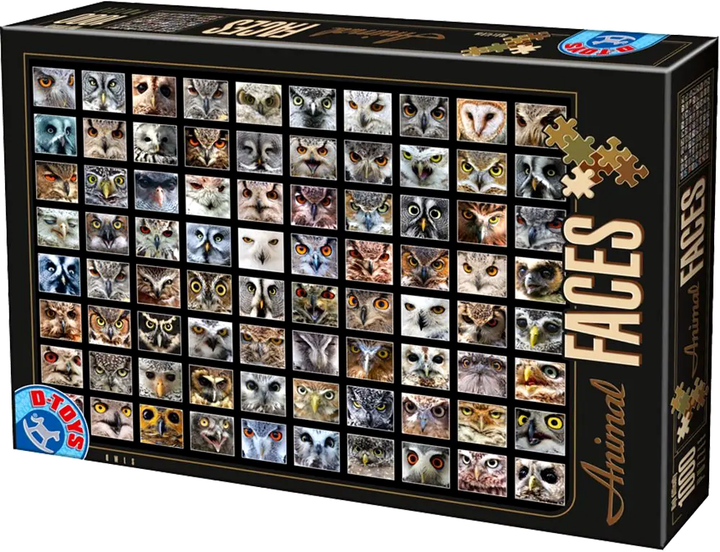 Puzzle D-Toys Collage Owls 68 x 47 cm 1000 elementów (5947502874331) - obraz 1