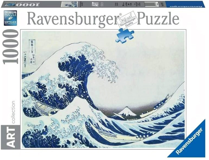 Puzzle Ravensburger Wielka fala w Kaganawie 70 x 50 cm 1000 elementów (4005555001072) - obraz 1