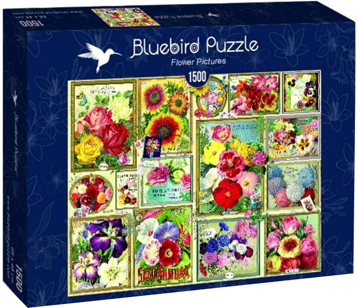 Puzzle Bluebird Kolorowe kwiaty 68 x 48 cm 1500 elementów (3663384704741) - obraz 1