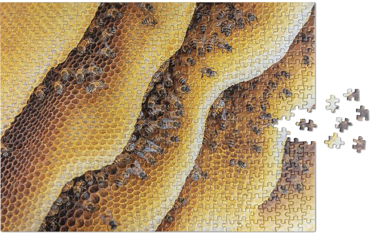 Puzzle Printworks Wildlife Pattern Bee 52 x 38 cm 500 elementów (7350108172479) - obraz 2