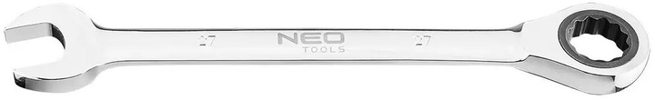 Klucz płasko-oczkowy NEO Tools z grzechotką 27 mm 09-044 (5907558424065) - obraz 1