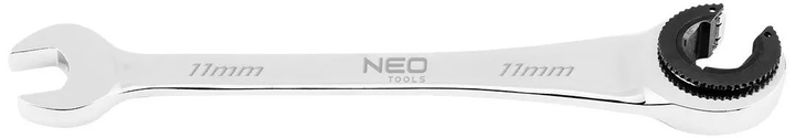 Klucz płasko-oczkowy NEO Tools rozcięty z grzechotką 11 mm 09-258 (5907558495690) - obraz 2