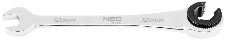 Klucz płasko-oczkowy NEO Tools rozcięty z grzechotką 12 mm 09-259 (5907558495706) - obraz 2