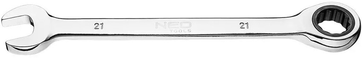 Klucz płasko-oczkowy NEO Tools z grzechotką 21 mm 09-069 (5907558424164) - obraz 1