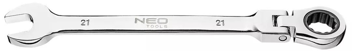 Klucz płasko-oczkowy NEO Tools z przegubem i grzechotką 21 mm 09-062 (5907558424140) - obraz 1