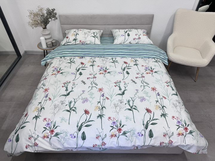 Акція на Комплект постільної білизни Ecotton двоспальний 175x210 см 24307 сатин від Rozetka