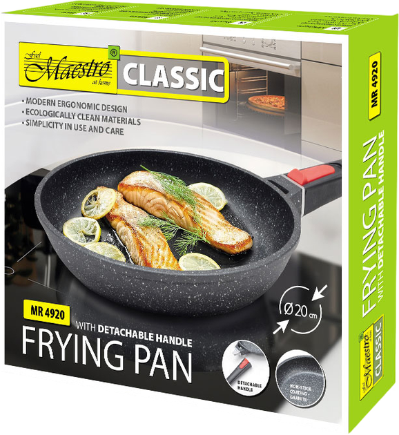 Сковорода Maestro Granite зі знімною ручкою 20 см (MR-4920) - зображення 5