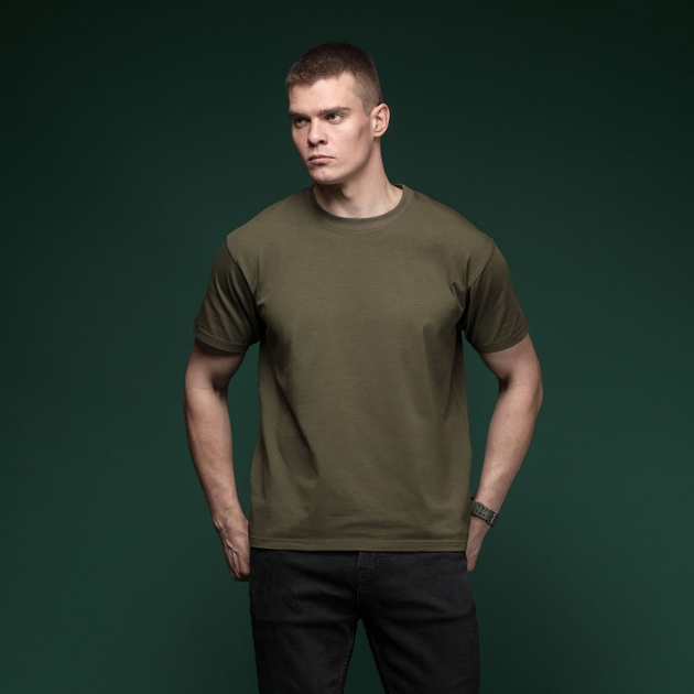 Комплект футболок Basic Ukrarmor Military T-shirt без логотипа. Материал Cottone/Elastane, олива XL - изображение 2