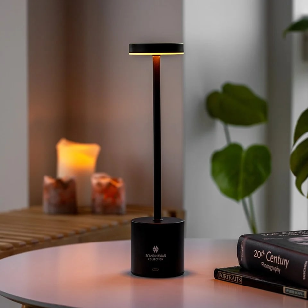 Lampa stołowa Scandinavian Collection Touch Tablelamp Black (5740007816628) - obraz 2