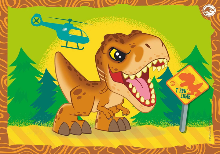 Puzzle Clementoni Jurrasic World 4 w 1 72 elementy 21521 (8005125215218) - obraz 3