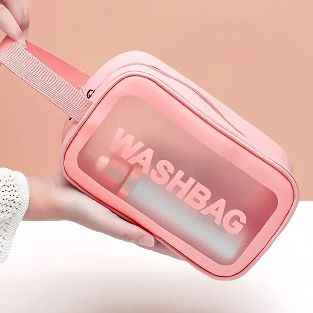 Жіноча косметичка WASHBAG 26х15х10 см Рожевий - зображення 4