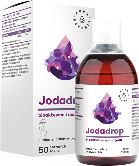 Aura Herbals Jodadrop 250 ml Wspiera Tarczycę (5902479610450) - obraz 1