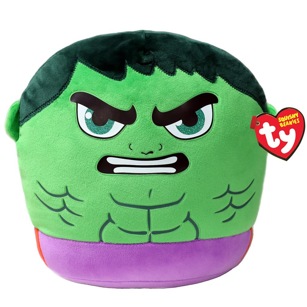 М'яка іграшка TY Squishy Beanies Marvel Халк 30 см (0008421393503) - зображення 1