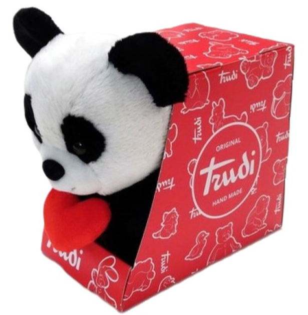 Maskotka Trudi Trudino Panda Love 17 cm (8056379119289) - obraz 1