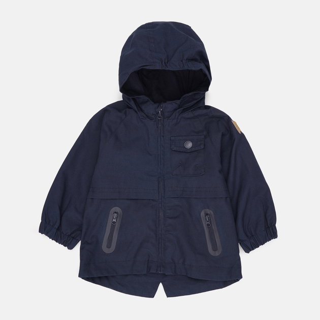 Детская демисезонная длинная куртка для мальчика Chicco 87482-088 68 см Темно-синяя (8054707619838) - изображение 1