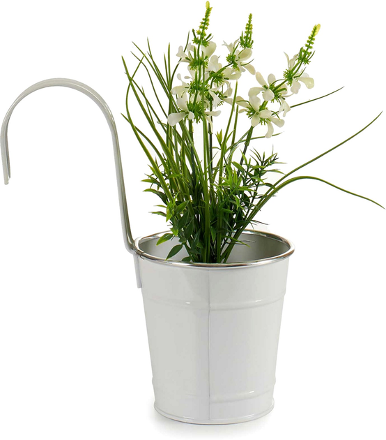 Doniczka wisząca Ibergarden cynowa 13 cm Biała (8430852490964) - obraz 2