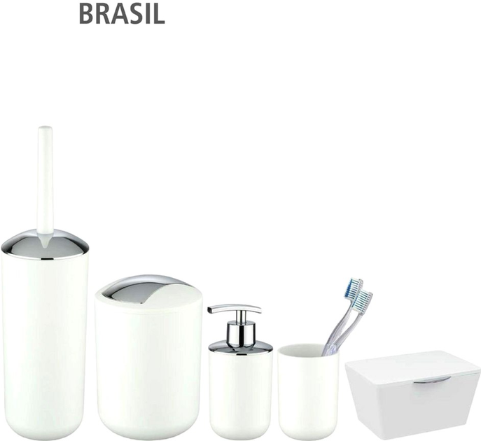 Кошик для сміття Wenko Brasil 6.5 л Білий (4008838212073) - зображення 3