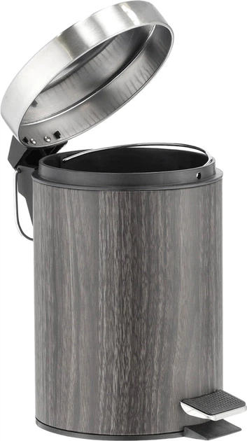 Kosz łazienkowy Zeller Walnuss 3 l Ciemnobrązowy (4003368185668) - obraz 4