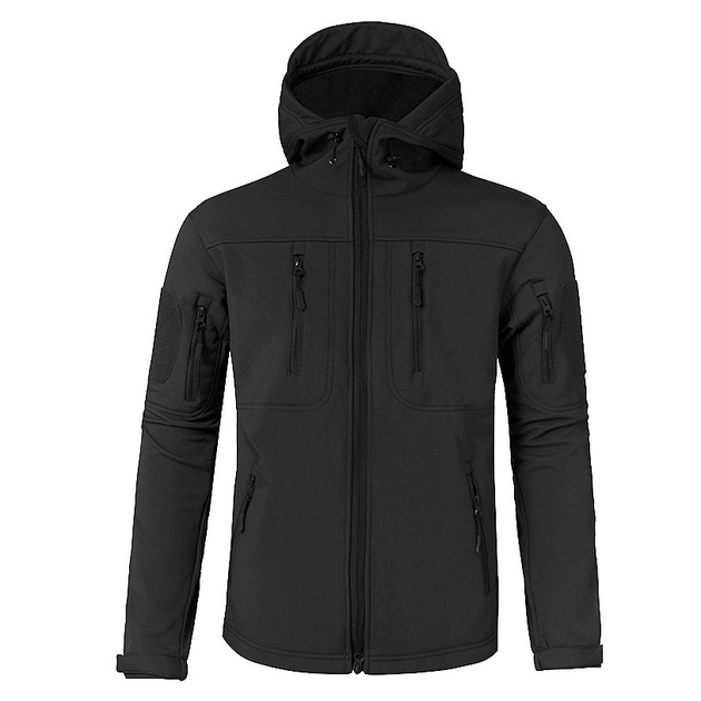 Чоловіча куртка Eagle Soft Shell JA-01-0 з флісом Black 5XL - зображення 1