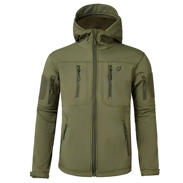 Мужская куртка Eagle Soft Shell JA-01-0 с флисом Olive Green S - изображение 1