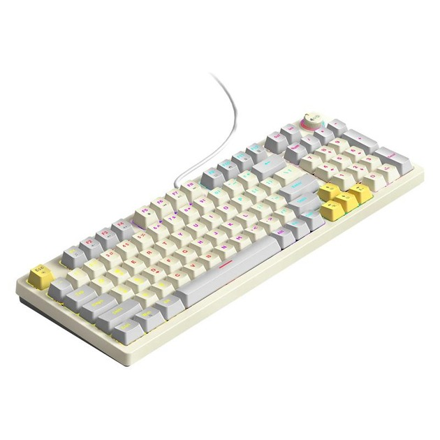 Белая проводная механическая игровая клавиатура TWolf T50 Blue Switch - изображение 2