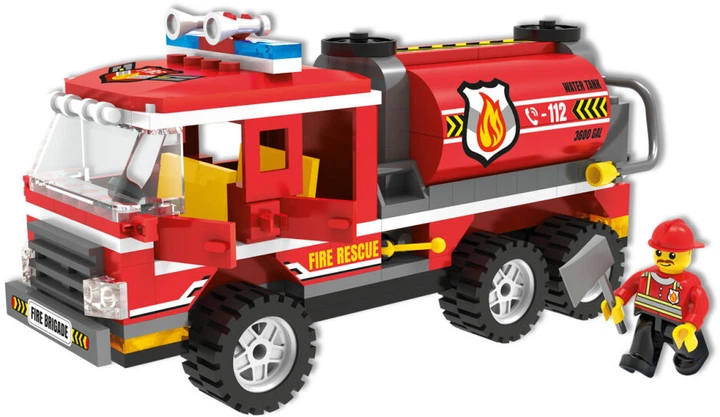 Конструктор Icom Blocki MyFire Brigade Вантажівка з бочкою 213 деталей (6922018258157) - зображення 3
