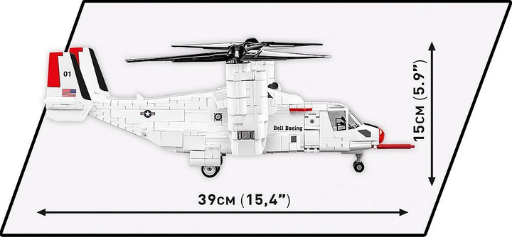 Klocki konstrukcyjne Cobi Armed Forces Bell Boeing V-22 Osprey First 1136 elementów (5902251058357) - obraz 10