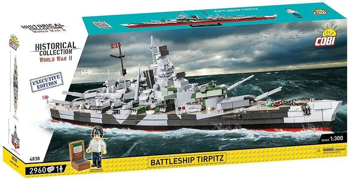 Klocki konstrukcyjne Cobi Executive Edition Battleship Tirpitz 2960 elementów (5902251048389) - obraz 1