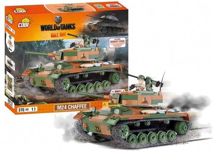 Конструктор Cobi Small Army World of Tanks M24 Chaffee 370 деталей (5902251030131) - зображення 1