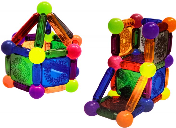 Конструктор магнітний LEAN Toys з підсвіткою 54 деталі (5905991015901) - зображення 3