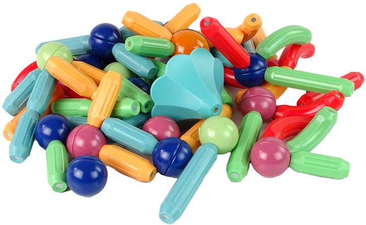 Конструктор магнітний LEAN Toys Constructive Plastic 78 деталей (5905515352178) - зображення 4