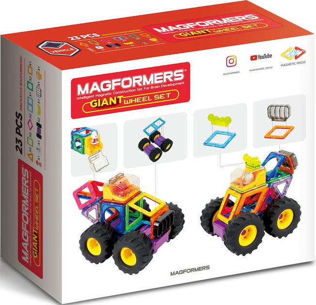 Конструктор магнітний Magformers Giant Wheel Kit 23 деталі (0730658070246) - зображення 2