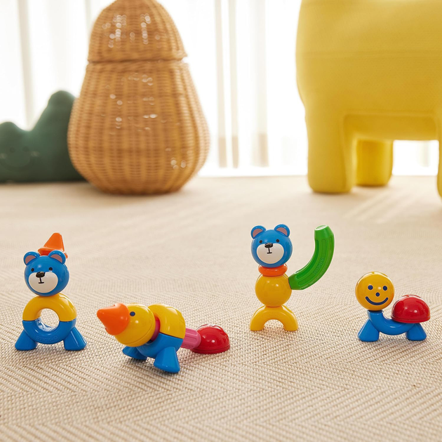 Klocki magnetyczne Magformers Stick O Peek A Boo Niedźwiedź 10 elementów (0730658902097) - obraz 9