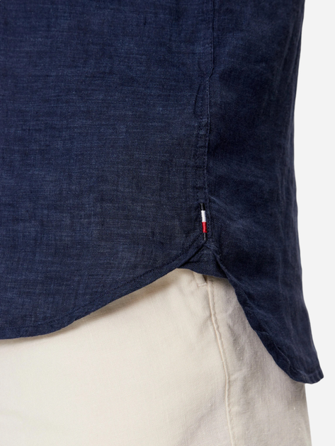 Koszula męska lniana z krótkom rękawem Tommy Hilfiger MW0MW35207-DCC M Granatowa (8720646615889) - obraz 5