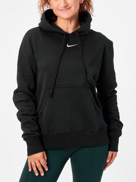 Акція на Худі тепле жіноче Nike W Nsw Phnx Flc Std Po Hoodie HF6839-010 S Чорне від Rozetka