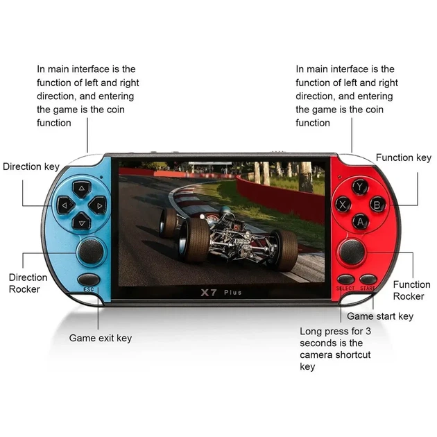 Игровая приставка портативная PSP X7, экран 5.1, встроенные игры, 8Гб памяти - изображение 9