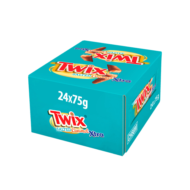 Упаковка Twix с соленой карамелью 75 г х 24 шт (5000159568364) - Фото 2 Упаковка Twix с соленой карамелью 75 г х 24 шт (5000159568364) - изображение 2