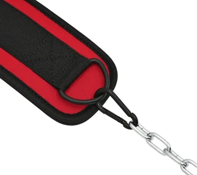 Пояс для обтяжень з ланцюгом RDX PRO DIPPING BELT 2 LAYER неопреновий Red - Фото 5 Пояс для обтяжень з ланцюгом RDX PRO DIPPING BELT 2 LAYER неопреновий Red - изображение 5